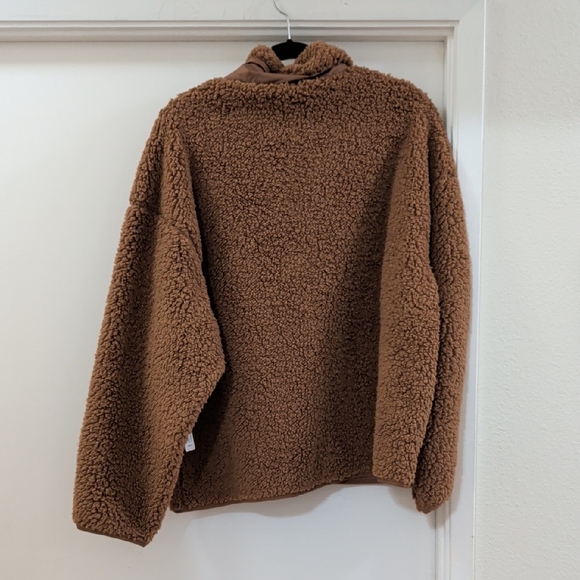 Athleta Cloud Fleece Full Zip In Brown NWT - Picture 4 of 7